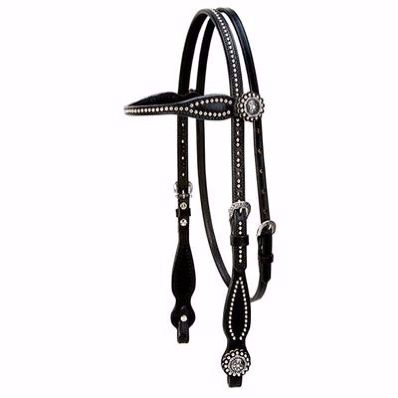 Dotted black headstall