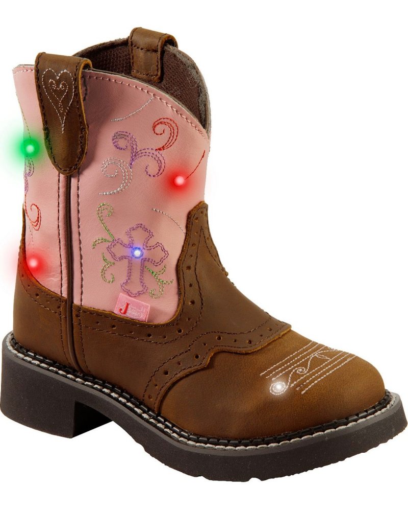 Girl's Bay Apache Pink Western Boot 