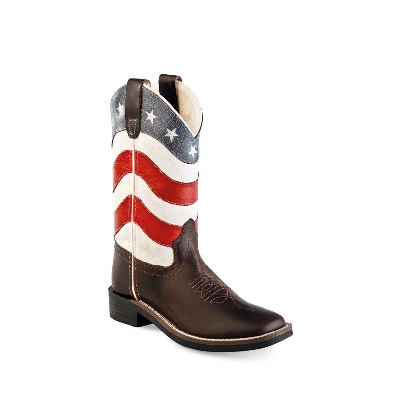 Old west kid boots - American flag