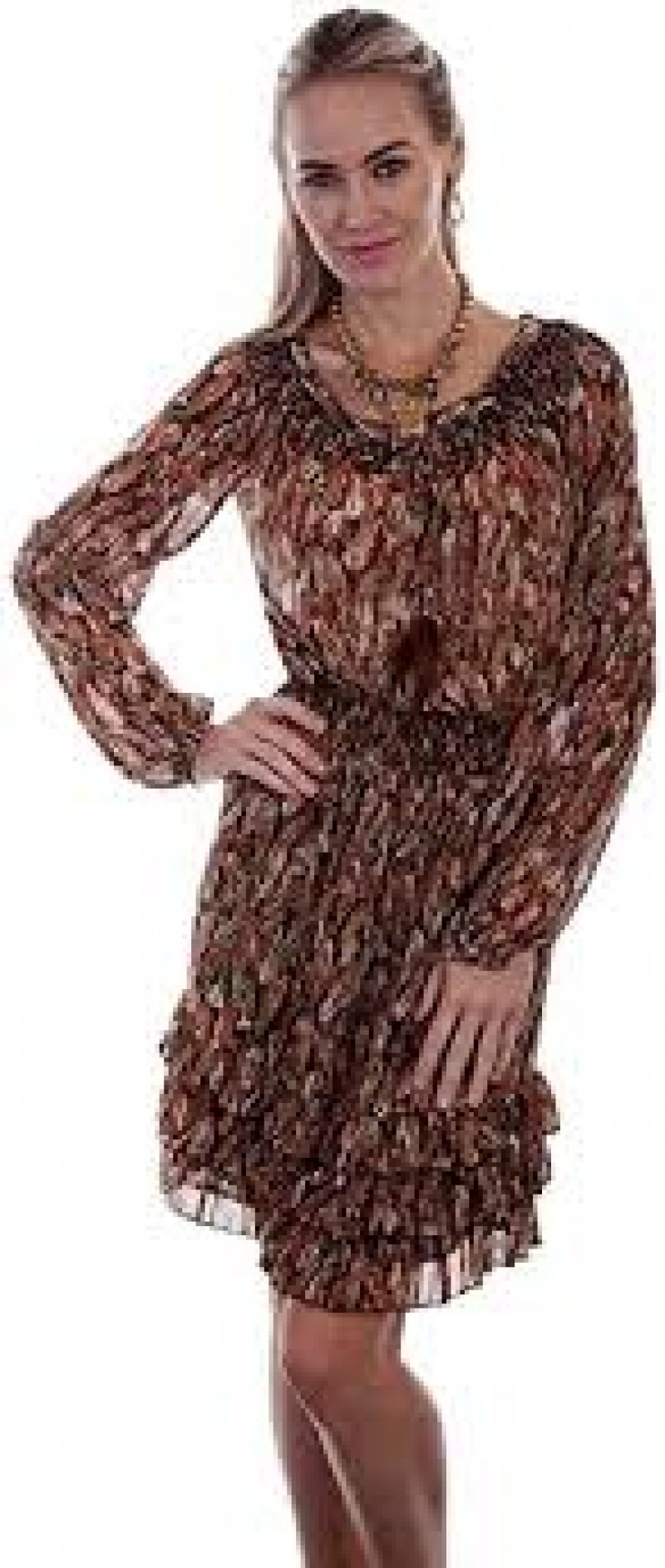 scully feather print dress